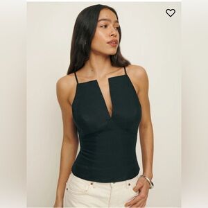 NWT Reformation Evette Linen Top